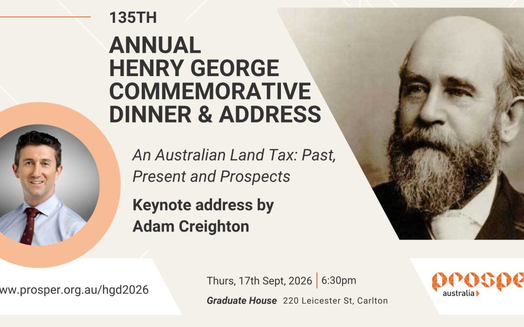 2026 Annual Henry George Commemorative Dinner and Address